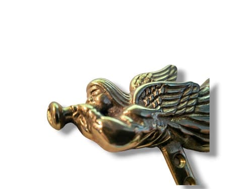 Brass Angel Wall Hook Hanger Holder Hanging Coat Towel Clothes CHRISTMAS ANGEL - Thumbnail 4