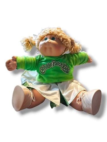 Vintage 1978-1982 Cabbage Patch Kids Doll Blonde Hair CHEERLEADER Green Eyes