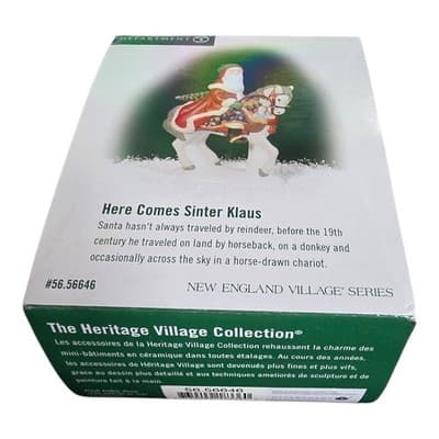 Dept 56 New England Accessory HERE COMES SINTER KLAUS Figurine w/box EUC - Thumbnail 3