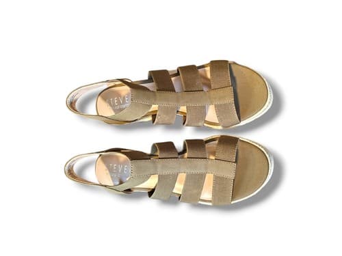 Steve Madden Natural Comfort Wedge Platform Gladiator Sandals Olive Size 9M NIB - Thumbnail 9