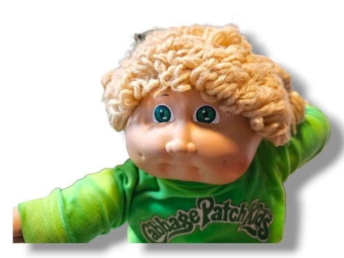 Vintage 1978-1982 Cabbage Patch Kids Doll Blonde Hair CHEERLEADER Green Eyes - Thumbnail 5