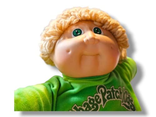 Vintage 1978-1982 Cabbage Patch Kids Doll Blonde Hair CHEERLEADER Green Eyes - Thumbnail 7