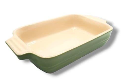 LE CREUSET Apple Green / Lime Green 7 x 5 Rectangle Stoneware Baking Casserole