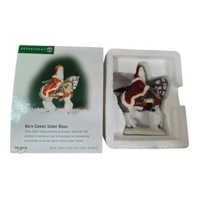 Dept 56 New England Accessory HERE COMES SINTER KLAUS Figurine w/box EUC