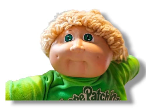 Vintage 1978-1982 Cabbage Patch Kids Doll Blonde Hair CHEERLEADER Green Eyes - Thumbnail 4