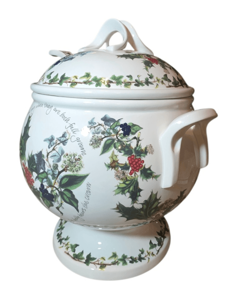 Portmeirion - The Holly and The Ivy - Tureen & Lid w/Ladle - Britain - Rare NICE - Thumbnail 12