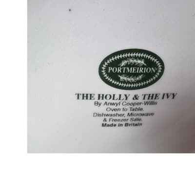 Portmeirion - The Holly and The Ivy - Tureen & Lid w/Ladle - Britain - Rare NICE - Thumbnail 10