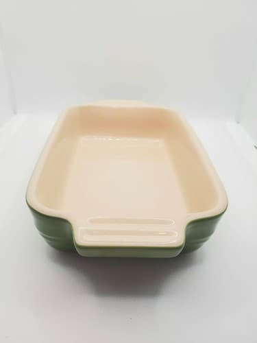 LE CREUSET Apple Green / Lime Green 7 x 5 Rectangle Stoneware Baking Casserole - Thumbnail 3