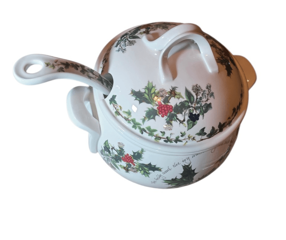 Portmeirion - The Holly and The Ivy - Tureen & Lid w/Ladle - Britain - Rare NICE - Thumbnail 6