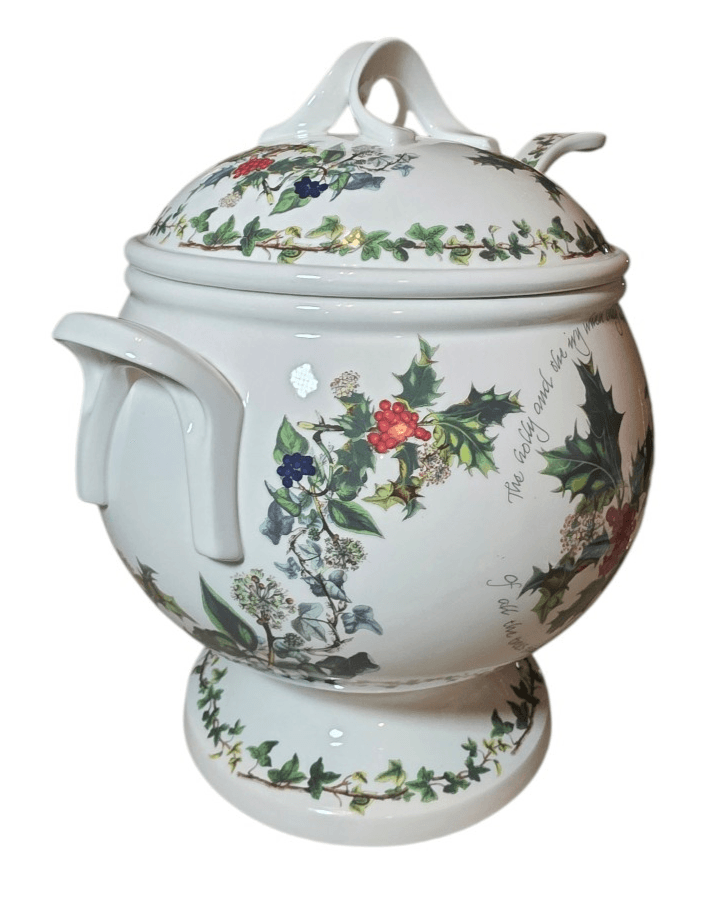 Portmeirion - The Holly and The Ivy - Tureen & Lid w/Ladle - Britain - Rare NICE - Thumbnail 13