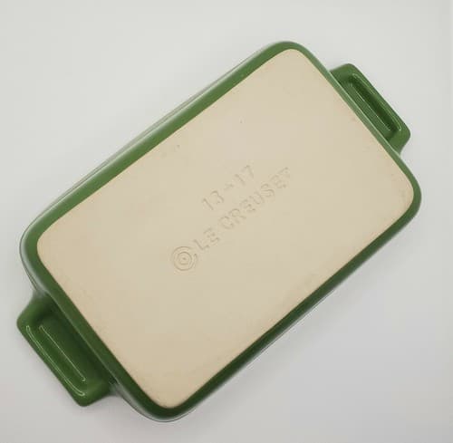 LE CREUSET Apple Green / Lime Green 7 x 5 Rectangle Stoneware Baking Casserole - Thumbnail 7