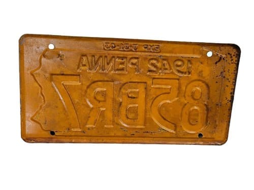 Vintage 1942 PA Pennsylvania License Plate Penna # 85BR7 - Thumbnail 5