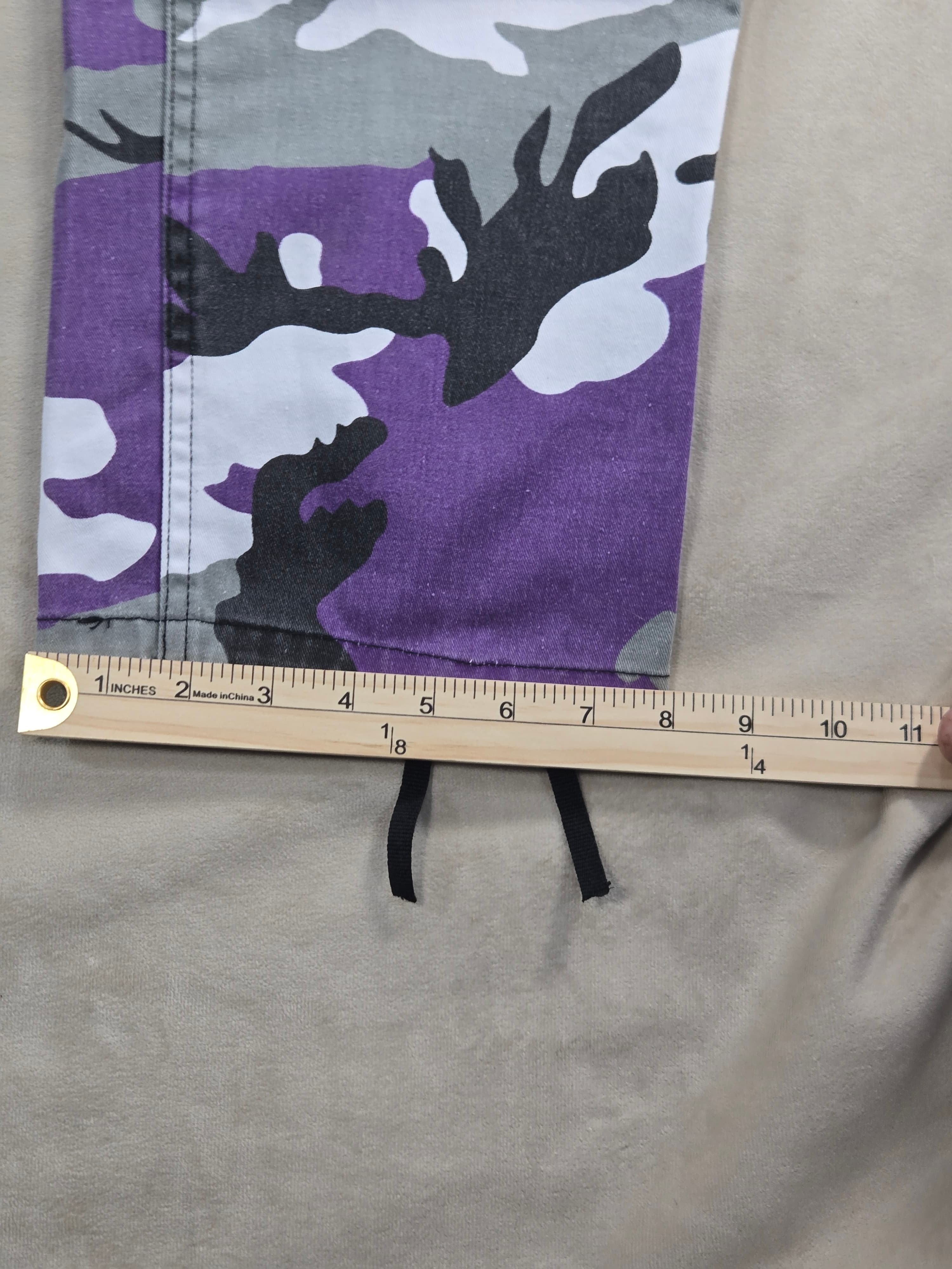 Vintage Purple Camo Matching Set: Cargo Pants & Bucket Hat Y2K Streetwear - Thumbnail 4