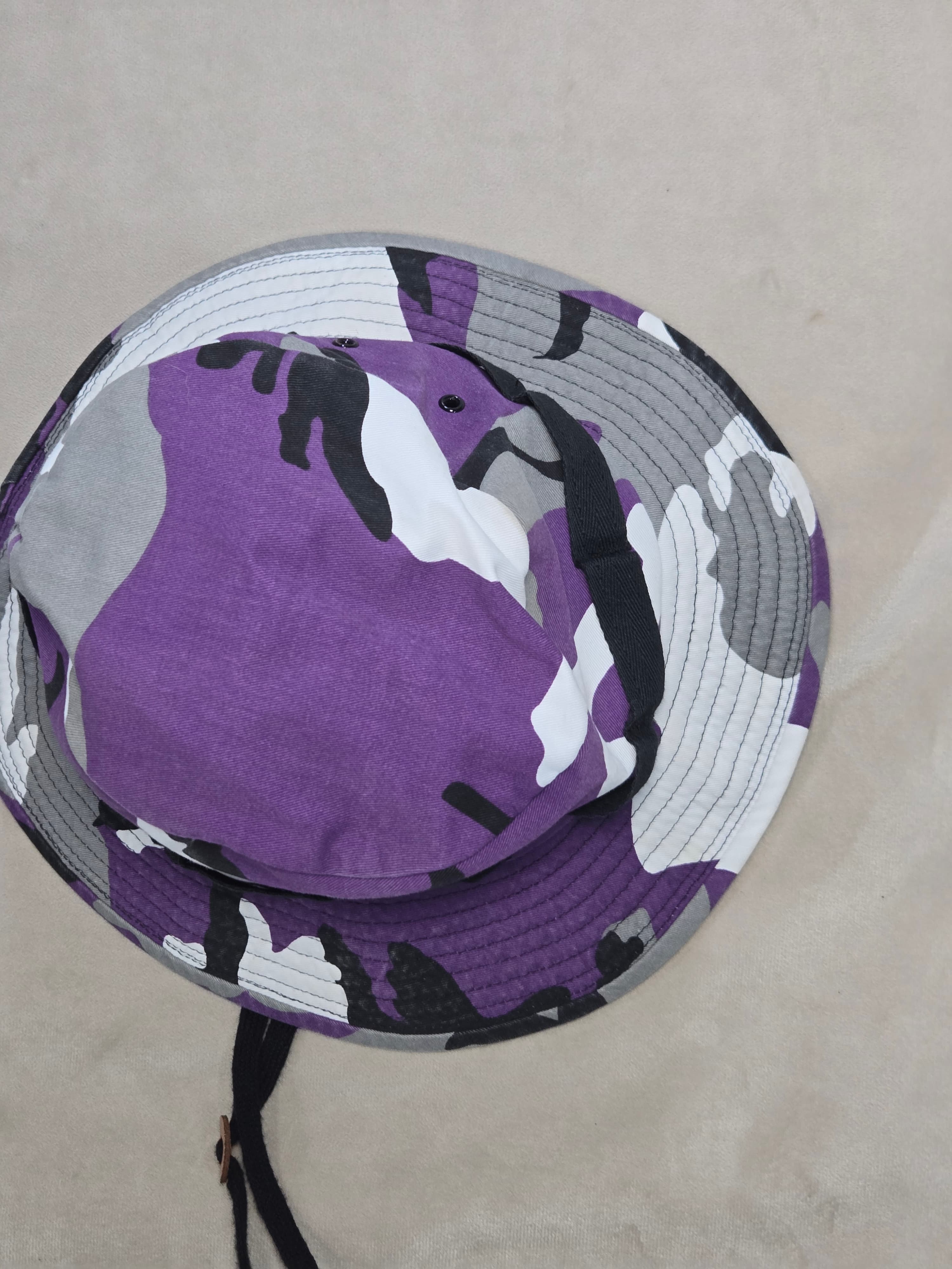 Vintage Purple Camo Matching Set: Cargo Pants & Bucket Hat Y2K Streetwear - Thumbnail 7
