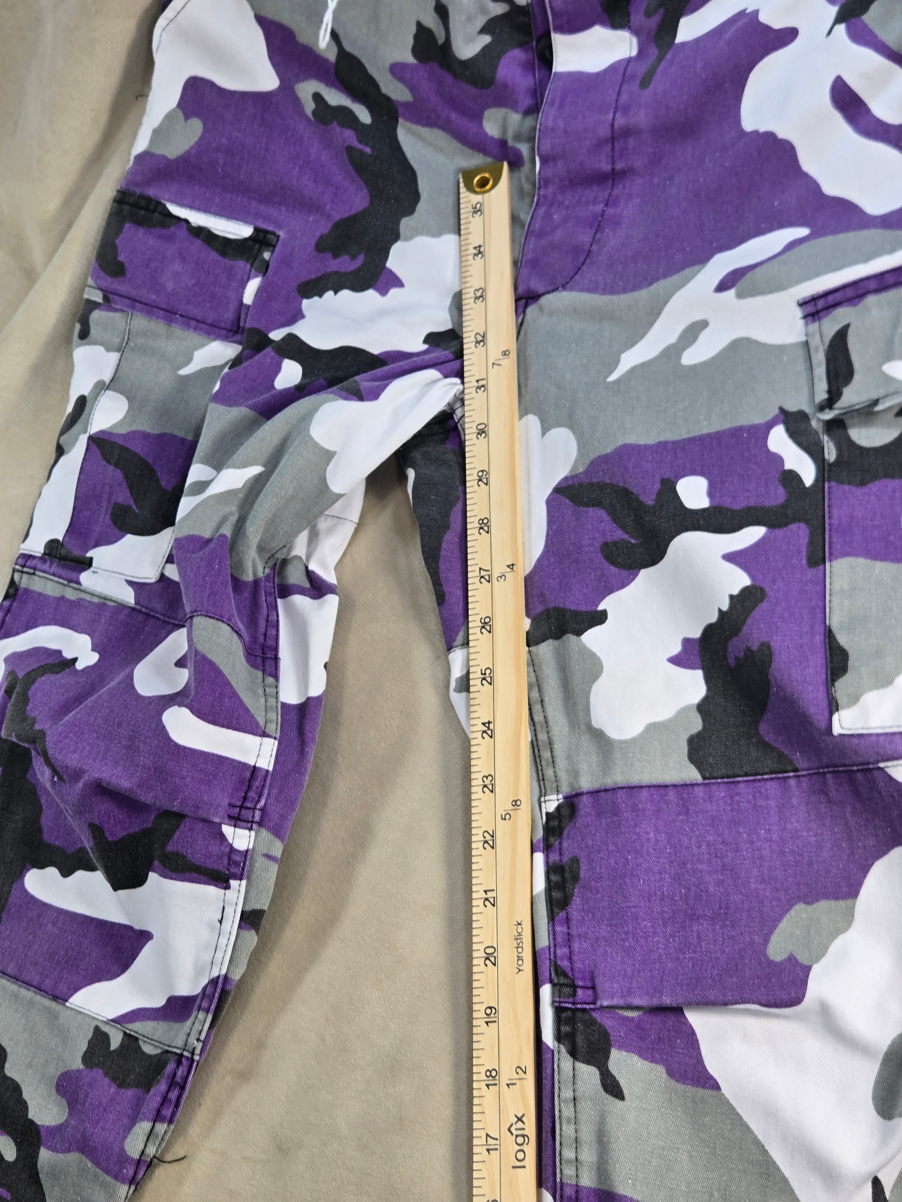 Vintage Purple Camo Matching Set: Cargo Pants & Bucket Hat Y2K Streetwear - Thumbnail 12
