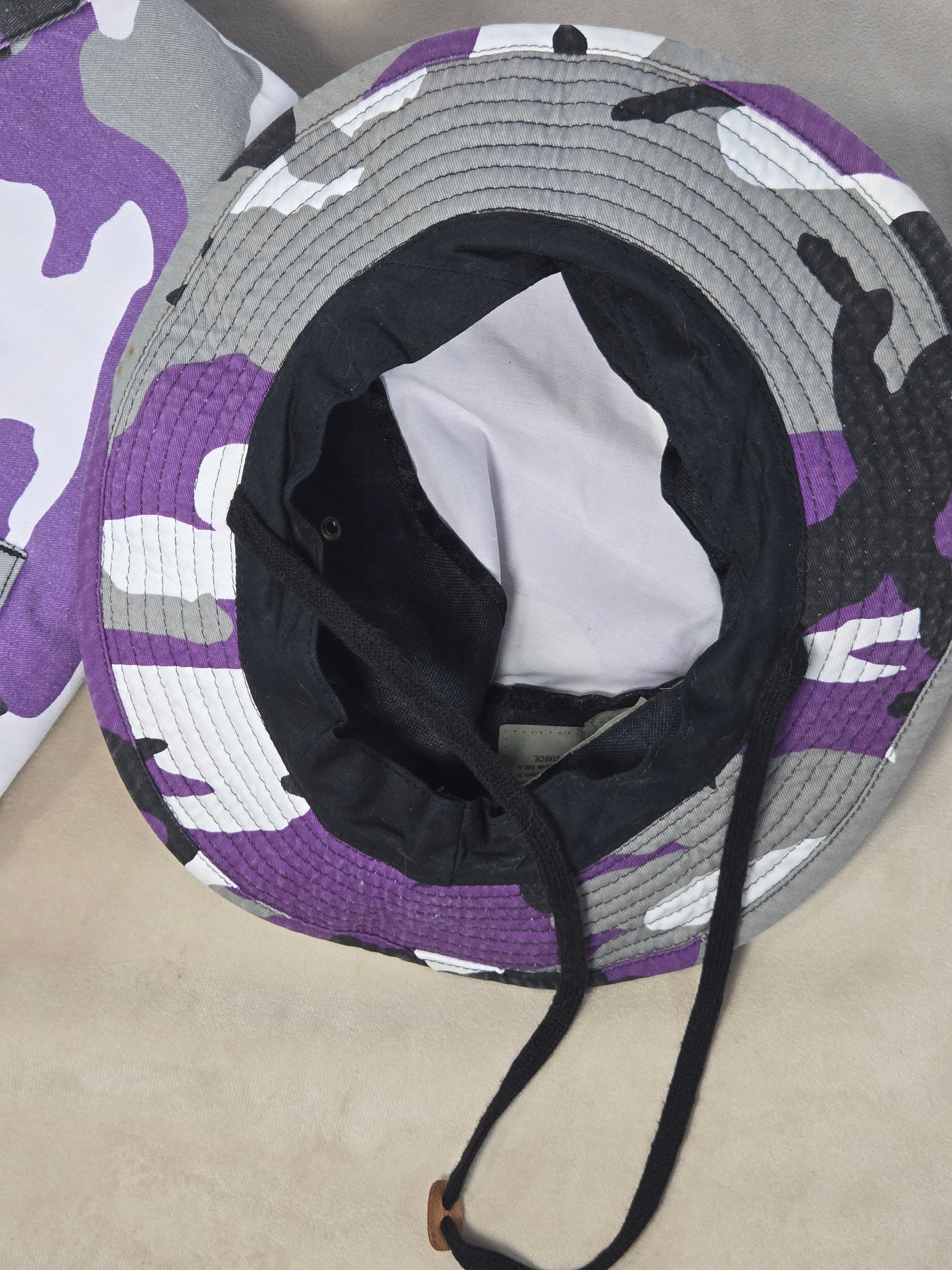 Vintage Purple Camo Matching Set: Cargo Pants & Bucket Hat Y2K Streetwear - Thumbnail 13
