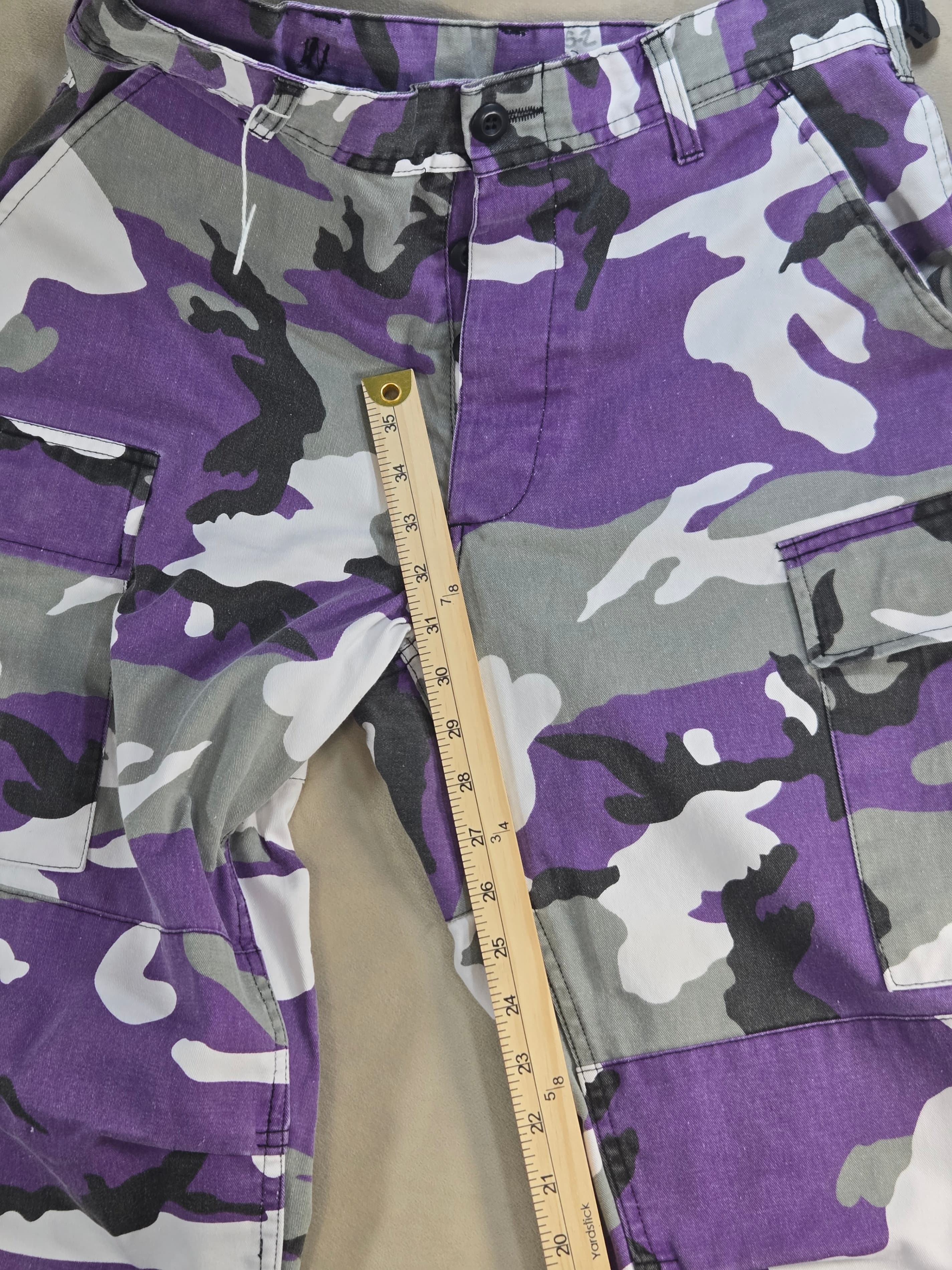 Vintage Purple Camo Matching Set: Cargo Pants & Bucket Hat Y2K Streetwear - Thumbnail 16