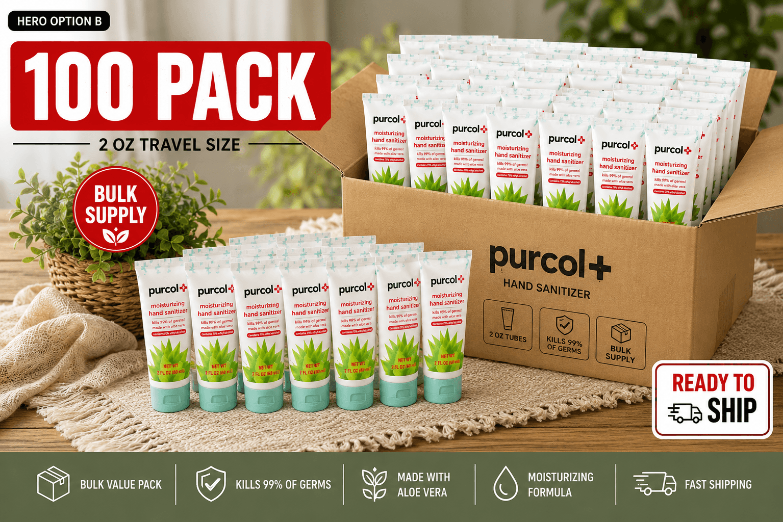 Purcol Hand Sanitizer 250 Pack 2 oz Travel Size - Thumbnail 3