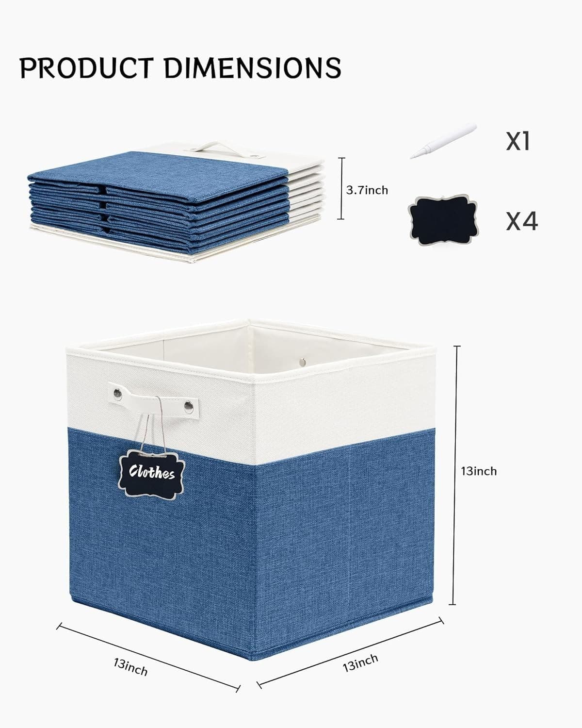 FinishingBo Foldable Storage Bins - Thumbnail 2