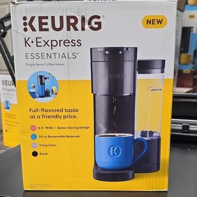 Keurig K-Express Essentials Pod Coffee Machine, K-Cup Compatible, 30 oz, Black
