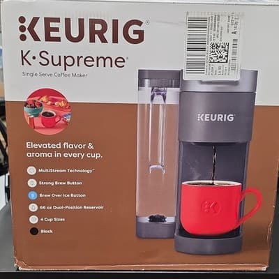 Keurig K-Supreme Pod Coffee Machine, K-Cup Compatible, 66 oz, Black, MultiStream
