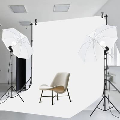 SLOW DOLPHIN 10x8.5 ft Studio Photography Background Support Kit with Lights - Thumbnail 7