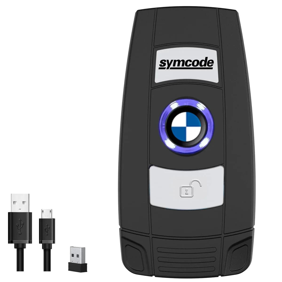 Symcode Black Mini Bluetooth Wireless Handheld Laser Barcode Scanner