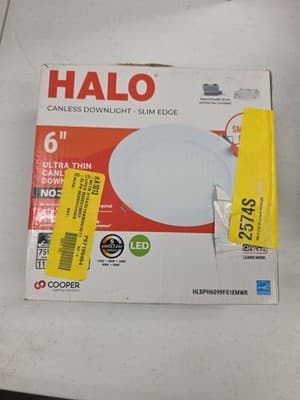 HALO 6in Canless Slim Edge LED Downlight 5 CCT Dimmable White