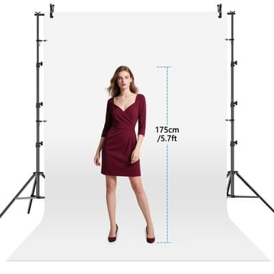 SLOW DOLPHIN 10x8.5 ft Studio Photography Background Support Kit with Lights - Thumbnail 6