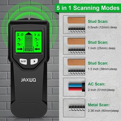 5-in-1 Stud Finder Wall Scanner with HD LCD for Wood, Metal, and Wires - Thumbnail 3