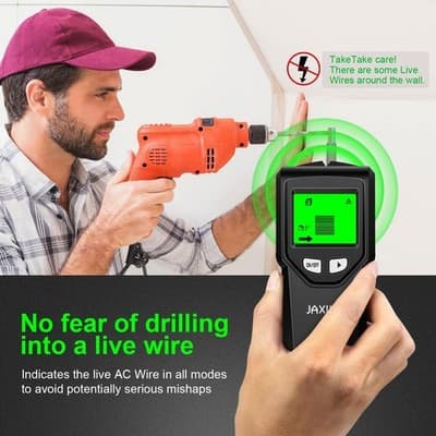 5-in-1 Stud Finder Wall Scanner with HD LCD for Wood, Metal, and Wires - Thumbnail 4