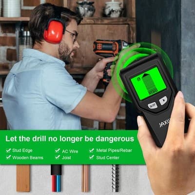 5-in-1 Stud Finder Wall Scanner with HD LCD for Wood, Metal, and Wires - Thumbnail 7