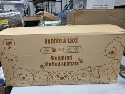 Bobbie & Laxi Weighted Highland Cow Stuffed Animal Plush, Brown/Beige