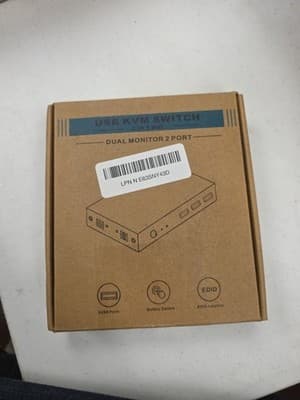GREATHTEK USB 3.0 HDMI KVM Switch Dual Monitor 2-Port 2:1 EDID Black