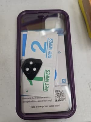 Purple Matte Plastic Ring Back Case for iPhone 15 Cell Phone Case - Thumbnail 2