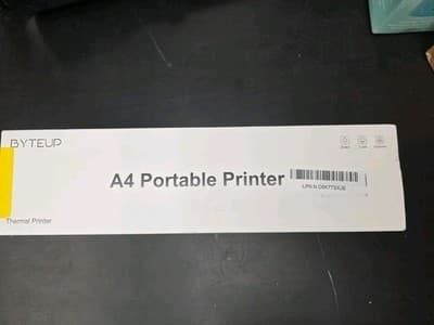 A4 Thermal Printer Portable Inkless Printer for Travel A4 paper wireless Black