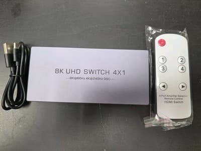 HDMI Switch 5 in 1 Out 8K@60Hz 4K@240Hz HDMI 2.1 Switcher Splitter Support HDR10 - Thumbnail 2