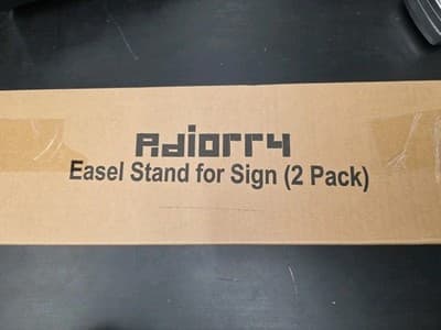 New 2 pack Aredy 66" Easel Stand for Display ~ BLACK ~ open box