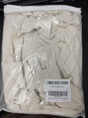 Donren White Pinch Pleated 40x96