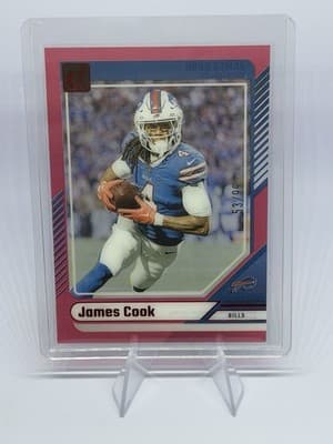 Panini 2024 Clearly Donruss James Cook Buffalo Bills #8 Red /99 Football