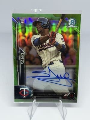Topps 2016 Bowman Chrome Rookie 🔥ON CARD AUTO🔥 Miguel Sano #CRA-MS 🔥/99🔥 RC