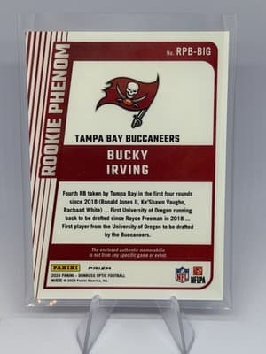 Panini 2024 Donruss Optic Bucky Irving Rookie Phenom Patch Insert #RPB-BIG - Thumbnail 2