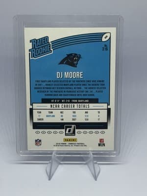 Panini 2018 Donruss Rated Rookie D.J. Moore #316 Carolina Panthers Football - Thumbnail 2