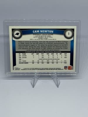 Topps 2011 Chrome Rookie Cam Newton Carolina Panthers #1 Football NFL - Thumbnail 2