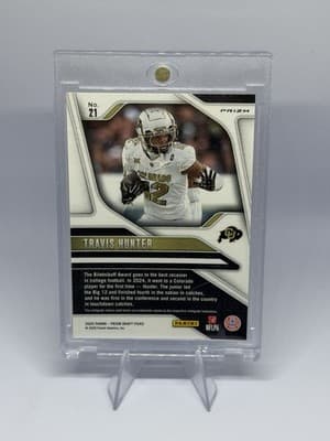 Panini Prizm Draft Picks 2025 Travis Hunter Colorado Red Wave RC #21 - Thumbnail 2