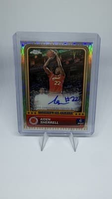 2024 Topps Chrome McDonald's All American Aiden Sherrell 🔥ON CARD AUTO🔥 /75