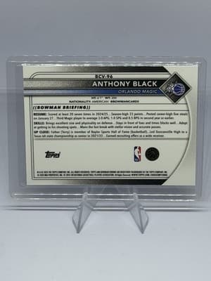 Topps Bowman Chrome University Anthony Black Orlando Magic BCV-96 Chrome - Thumbnail 2