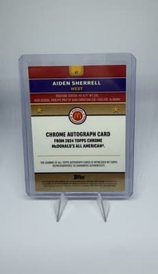 2024 Topps Chrome McDonald's All American Aiden Sherrell 🔥ON CARD AUTO🔥 /75 - Thumbnail 2