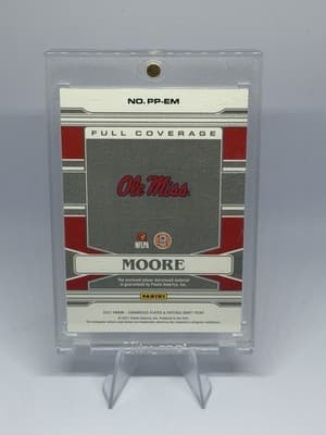 Panini Plates & Patches Full Coverage Elijah Moore Ole Miss Rookie Memorabilia - Thumbnail 2