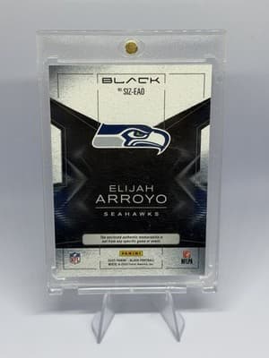Panini Black 2025 Sizeable Memorabilia Elijah Arroyo Seahawks 🔥/50🔥 RC - Thumbnail 2